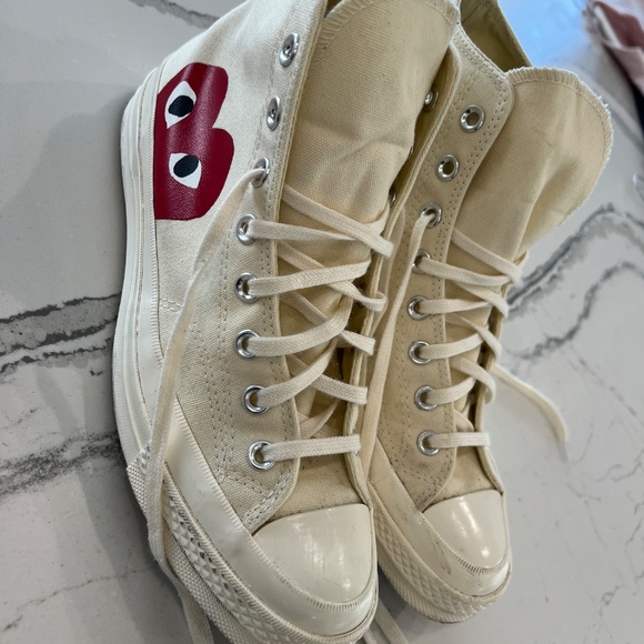Comme de Garçons PLAY Converse Hi Tops M9/W11 - Picture 9 of 16